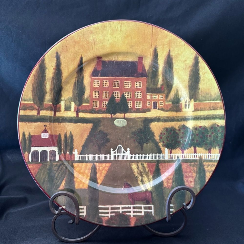 Vintage Block Indonesia Country Village by Gear Decorative Plate 12”
